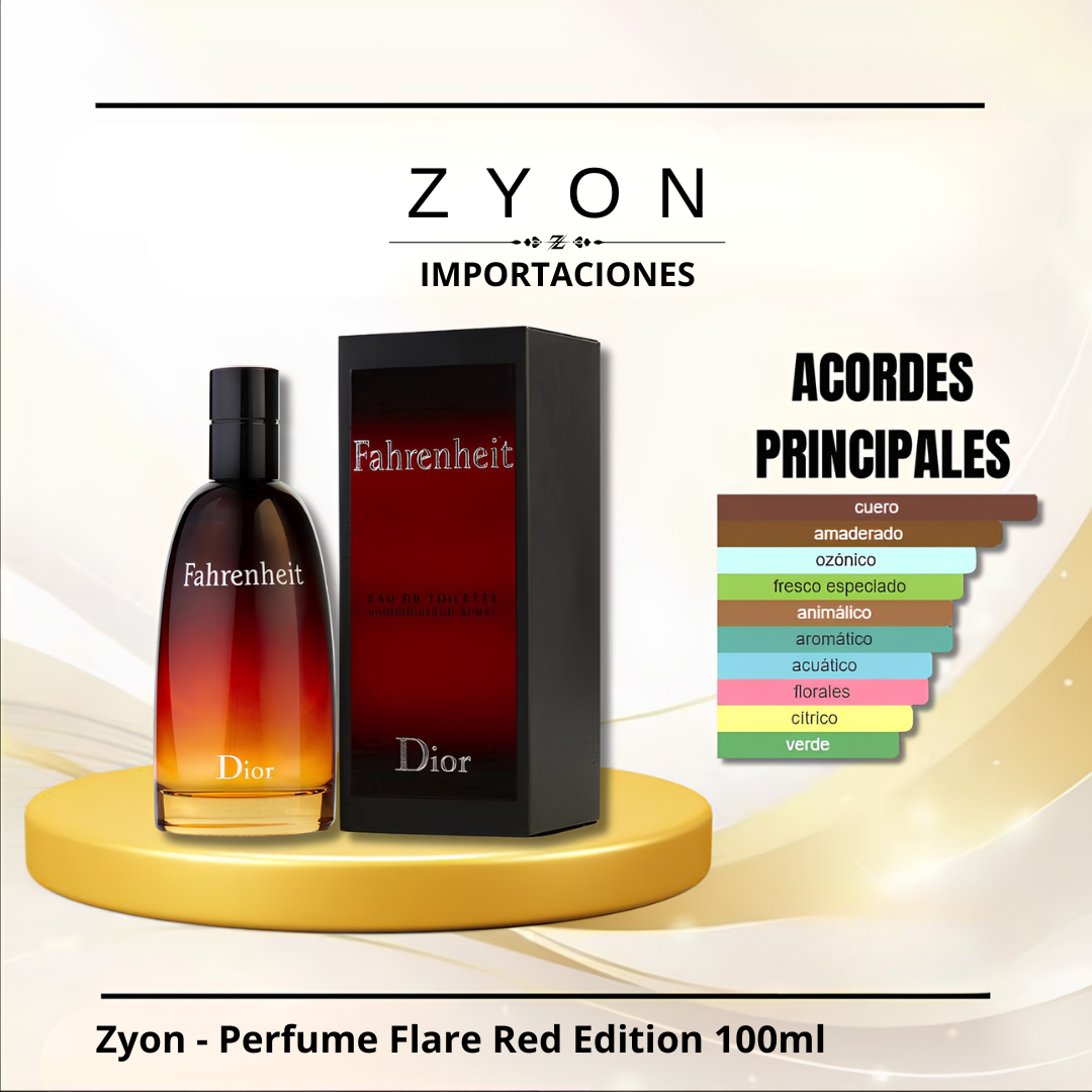 Zyon - Perfume Flare Red Edition 100ml | Caballero