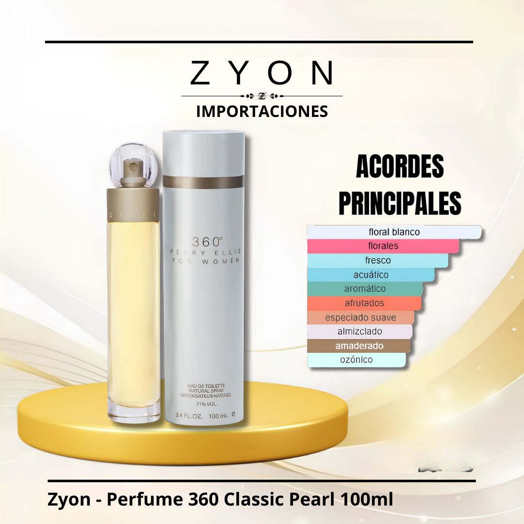 Zyon - Perfume 360 Classic Pearl 100ml | Dama