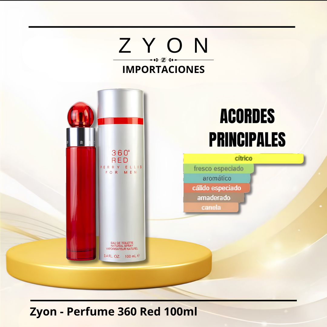 Zyon - Perfume 360 Red 100ml | Caballero