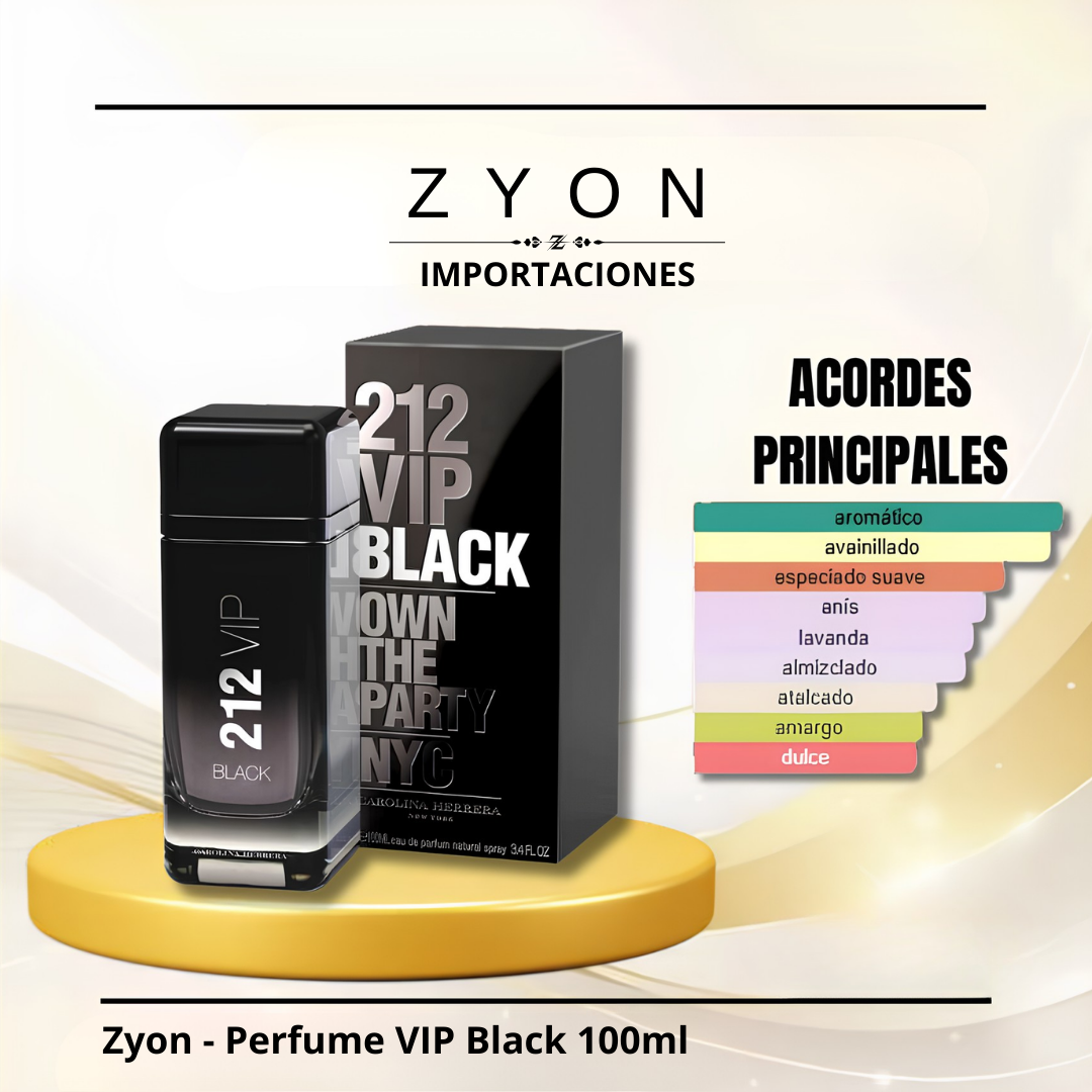 Zyon - Perfume VIP Black 100ml | Caballero