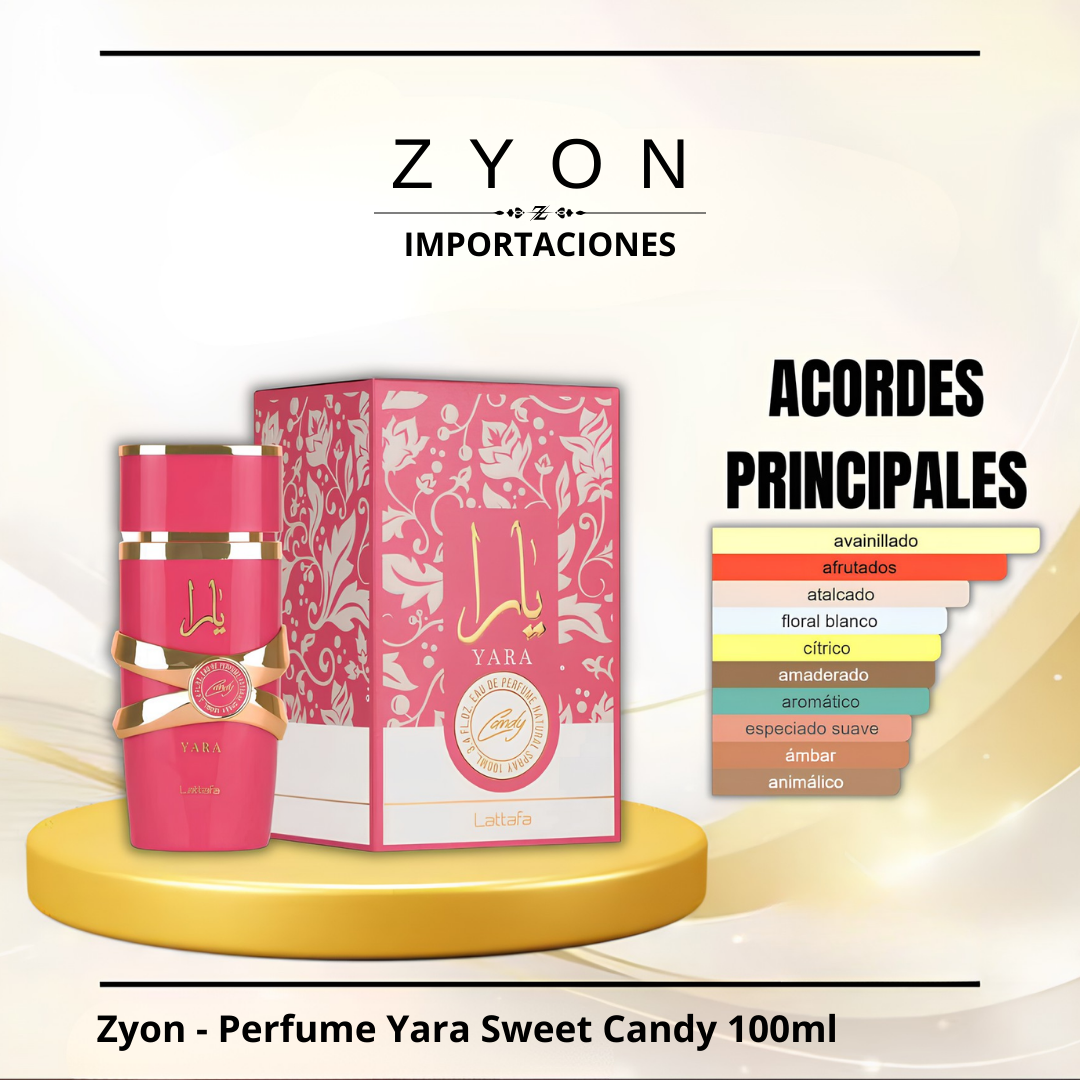 Zyon - Perfume Yara Sweet Candy 100ml | Dama