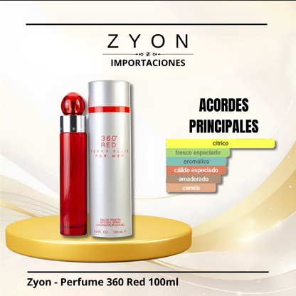 Zyon - Perfume 360 Red 100ml | Caballero