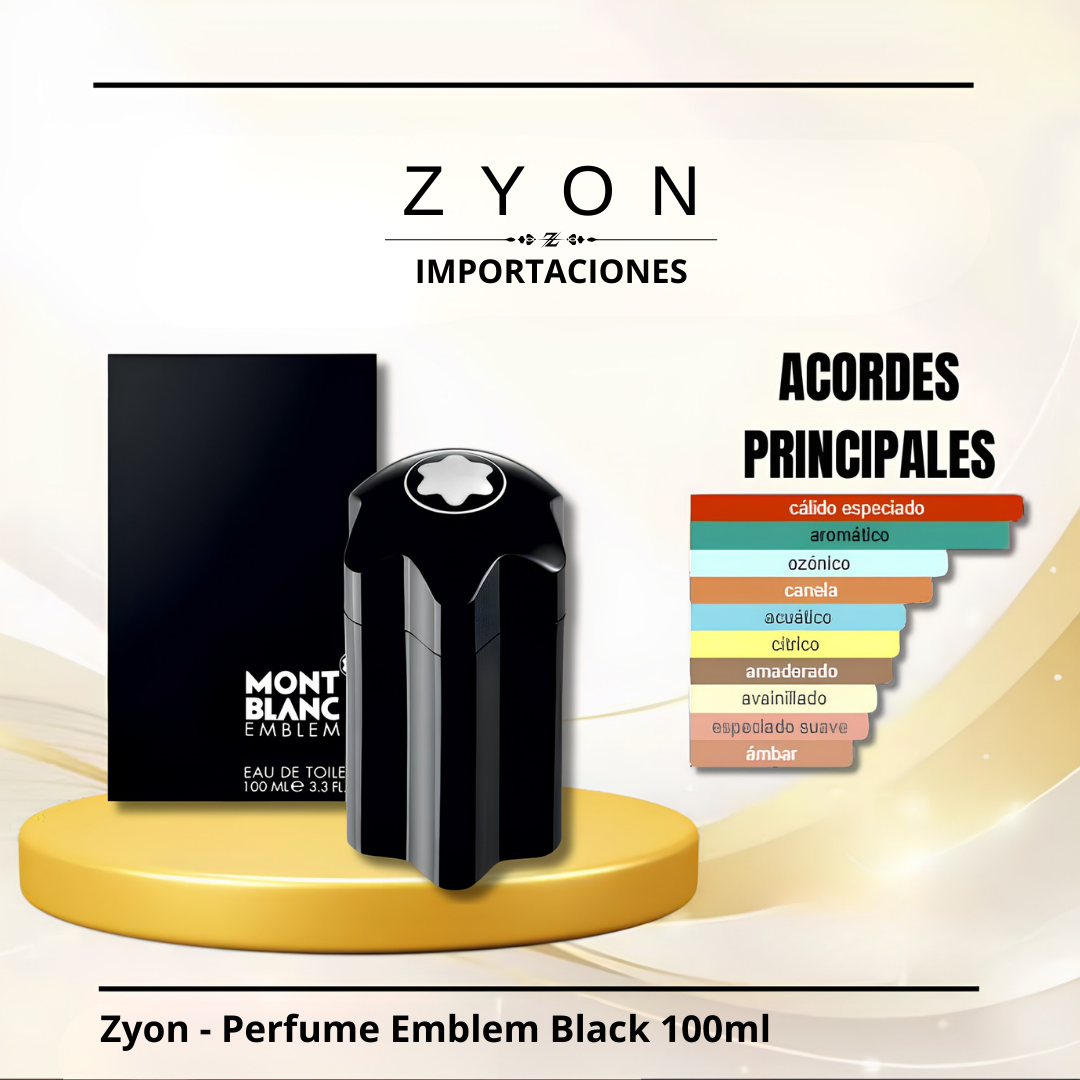 Zyon - Perfume Emblem Black 100ml | Caballero
