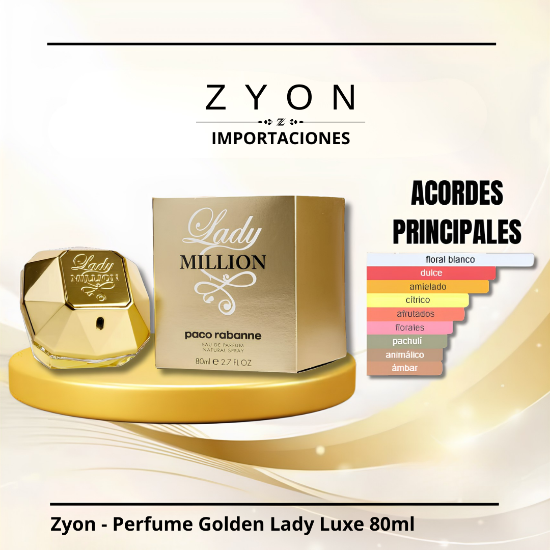 Zyon - Perfume Golden Lady Luxe 80ml | Dama