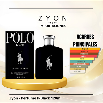 Zyon - Perfume P-Black 120ml | Caballero