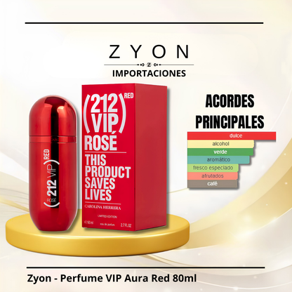 Zyon - Perfume VIP Aura Red 80ml | Dama