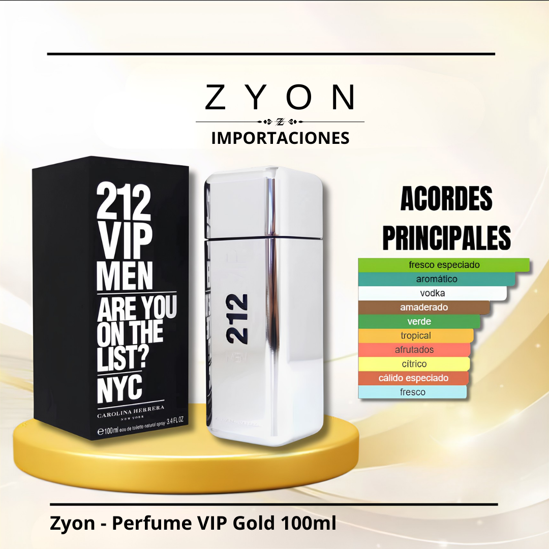 Zyon - Perfume VIP Gold 100ml | Caballero