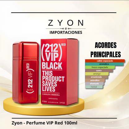 Zyon - Perfume VIP Red 100ml | Caballero