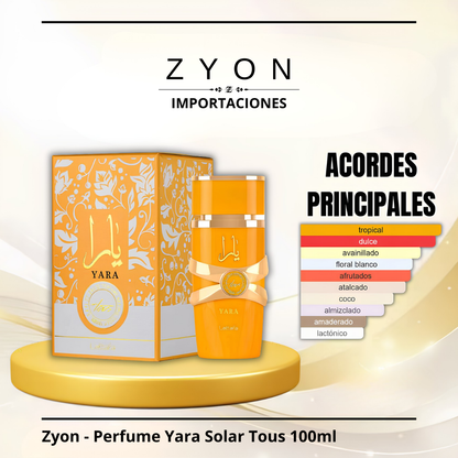 Zyon - Perfume Yara Solar Tous 100ml | Dama