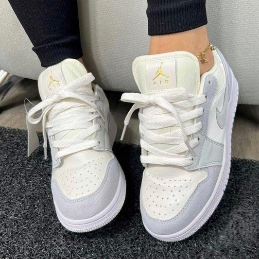 Zyon - Tenis Aero J-Flight Low Blanco Gris | Dama