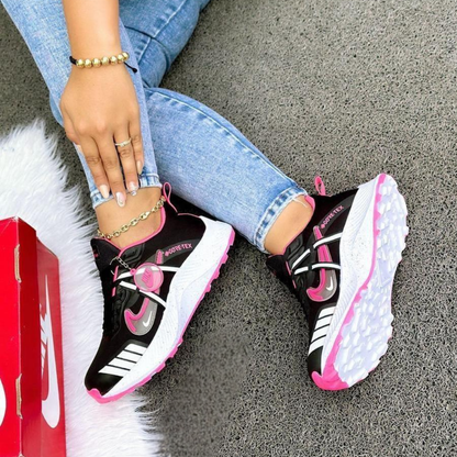 Zyon - Tenis Aero Reflectivo Negro Rosa