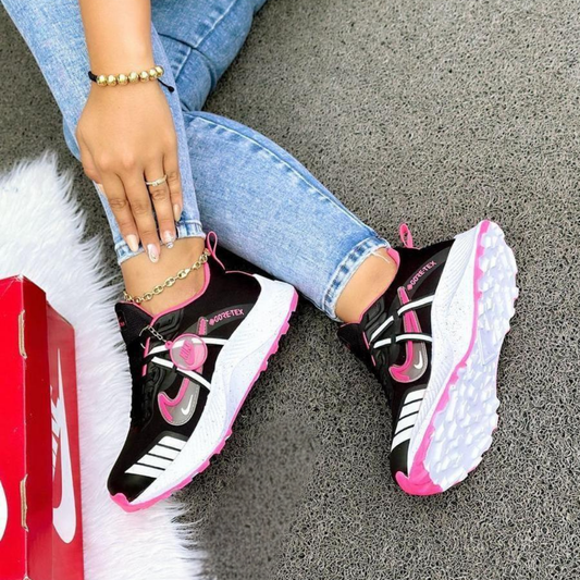 Zyon - Tenis Aero Reflectivo Negro Rosa