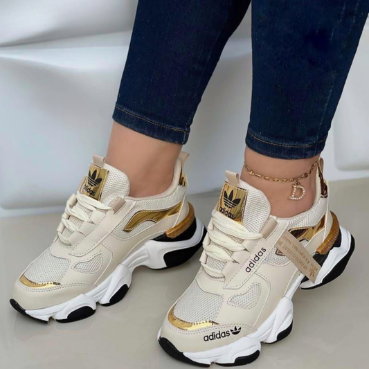 Zyon - Tenis Classic Fashion Beige | Dama