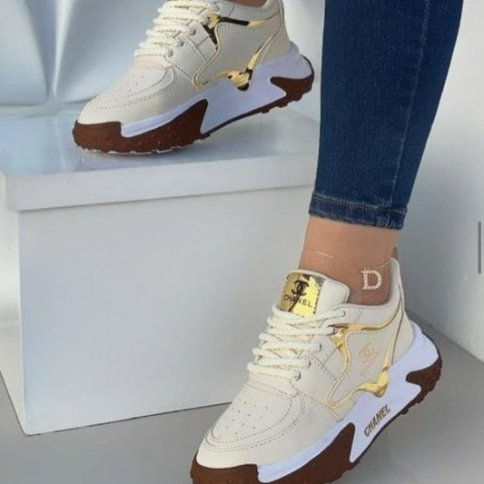 Zyon - Tenis Elite Paris Beige Gold | Dama