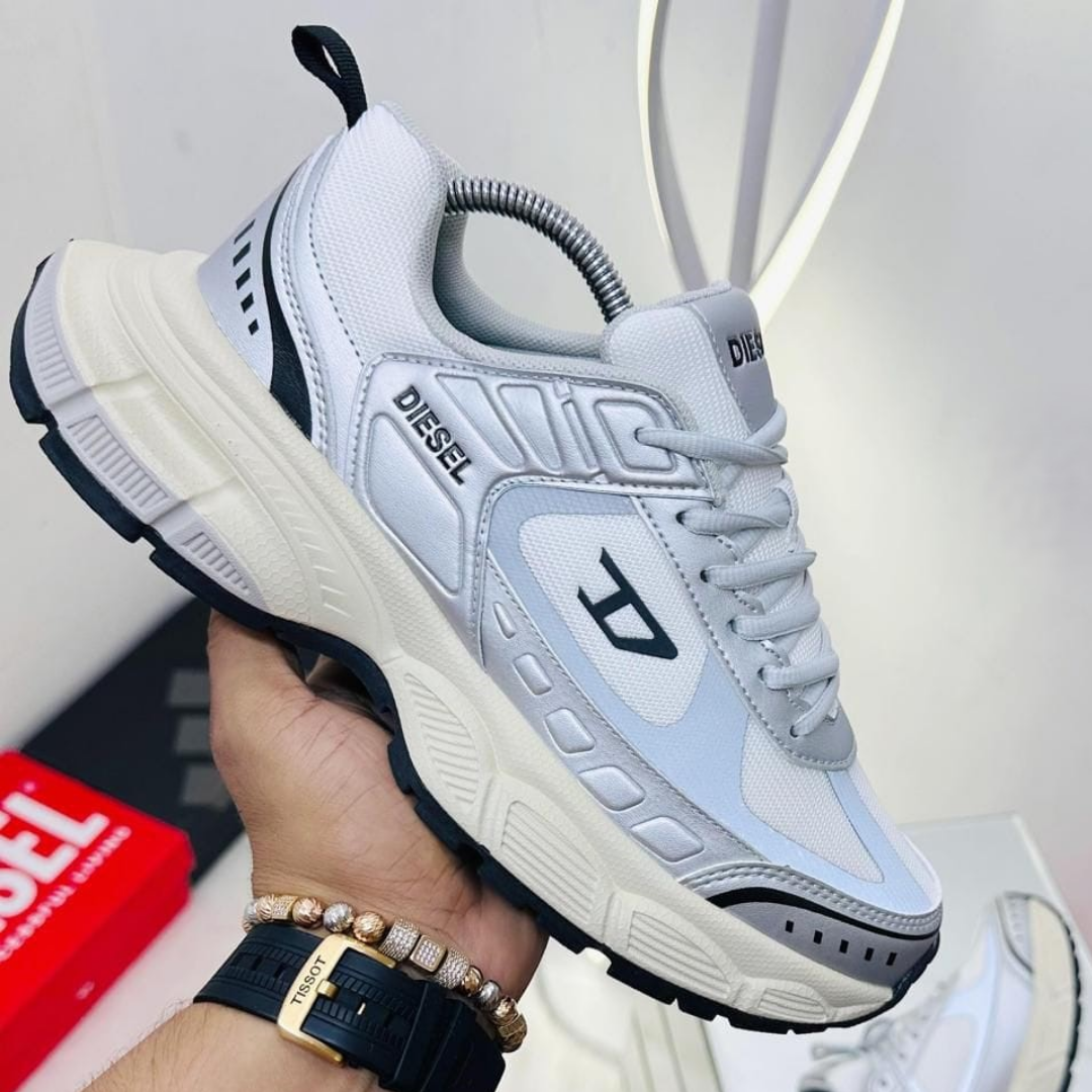 Zyon - Tenis Industrial Silver Beige | Caballero