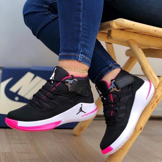 Zyon - Tenis J-Flight Negro Fucsia | Dama